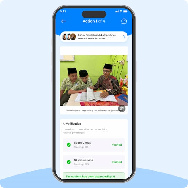 Supporter & Action Verification